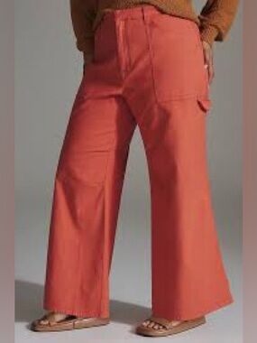 Anthropologie Pilcro High Rise Wide Leg Carpenter Pants Size 26